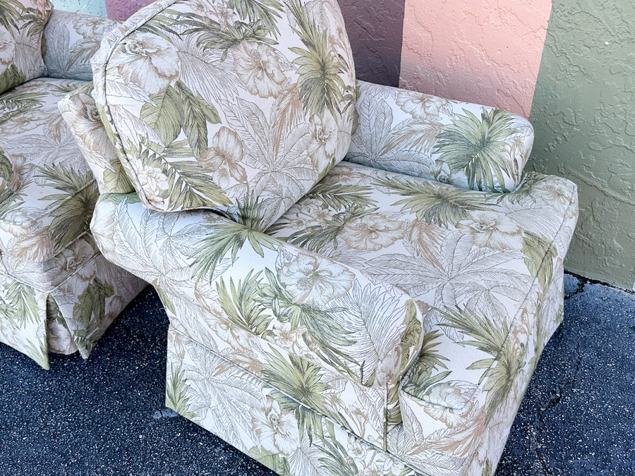 Pair of Tropical Upholstered Chairs