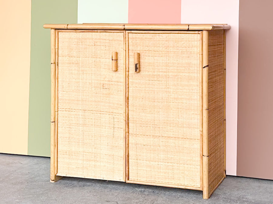 Coastal Chic Rattan Wrapped Server