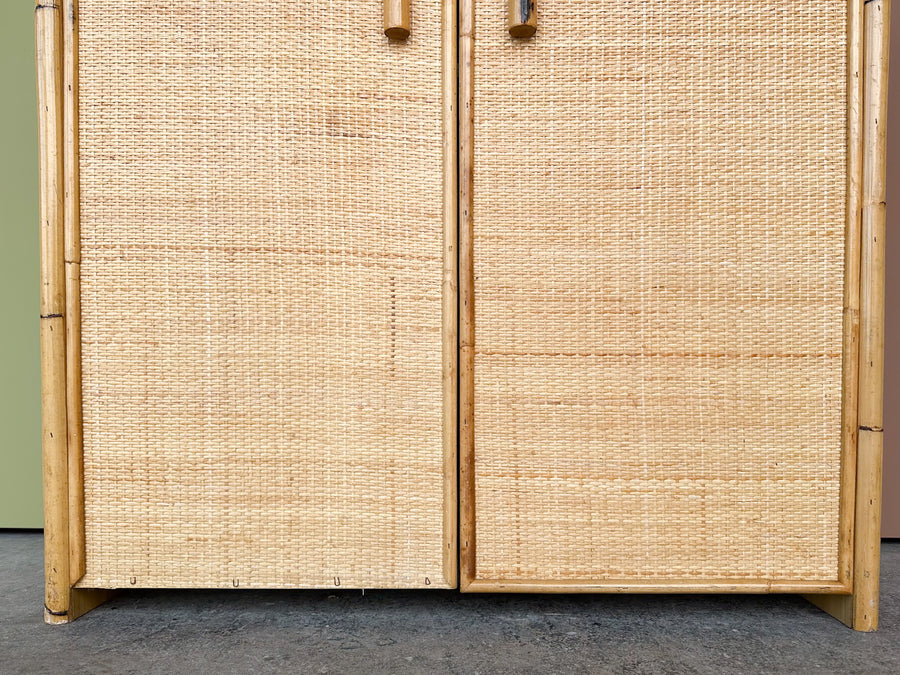 Coastal Chic Rattan Wrapped Server