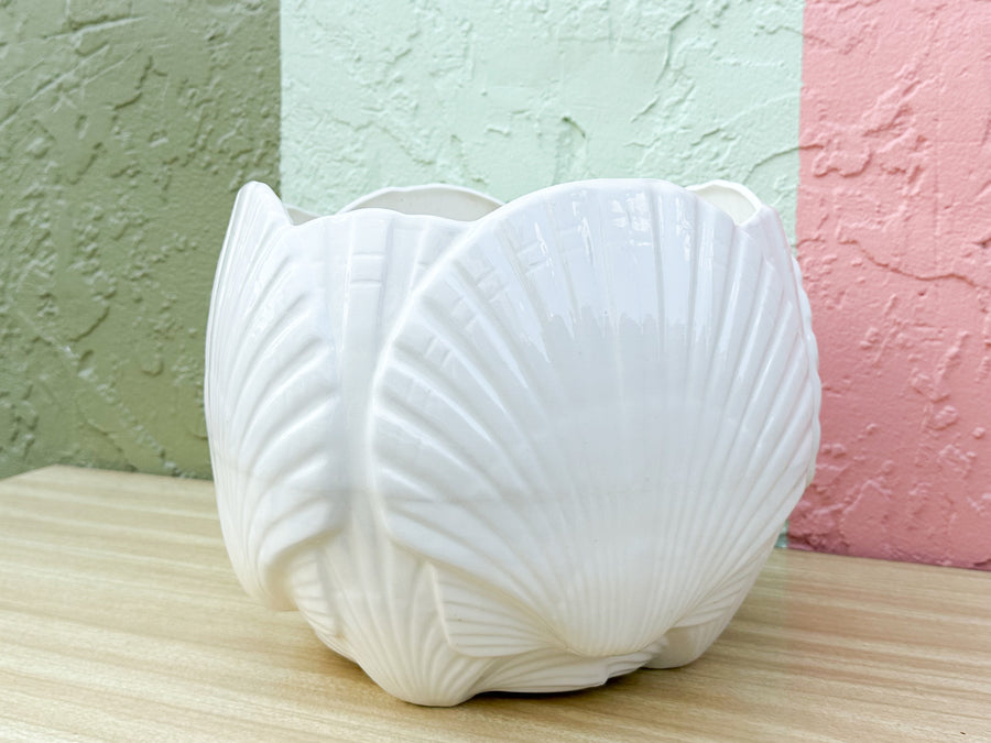 White Shell Cachepot