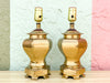 Pair of Sweet Petite Brass Ginger Jar Lamps