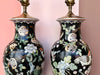 Pair of Springtime Ceramic Lamps