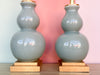 Pair of Celadon Crackle Lamps