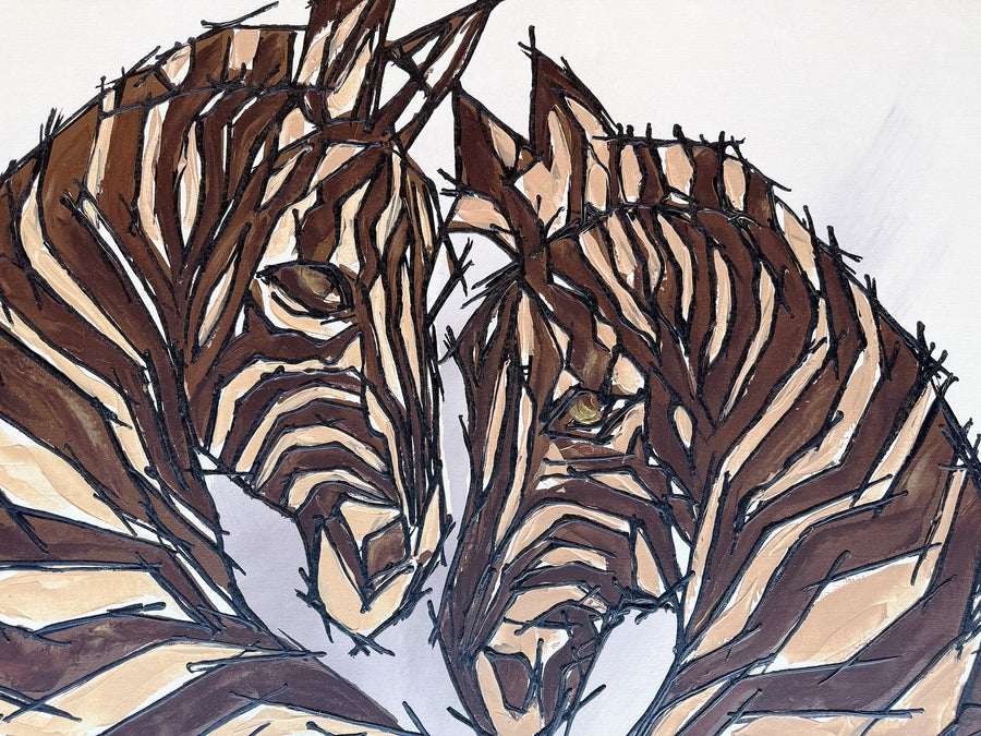 Safari Chic Zebra Art Signed Williams