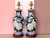 Pair of Springtime Ceramic Lamps