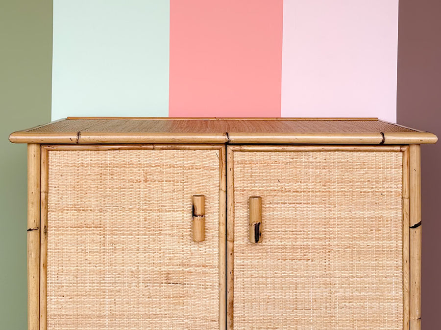 Coastal Chic Rattan Wrapped Server