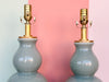 Pair of Celadon Crackle Lamps