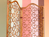 Whimsical Rattan Folding Screen