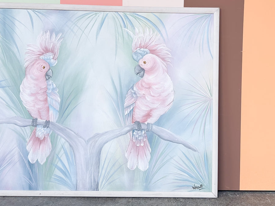 Pair of Pink Cockatoos Original Art