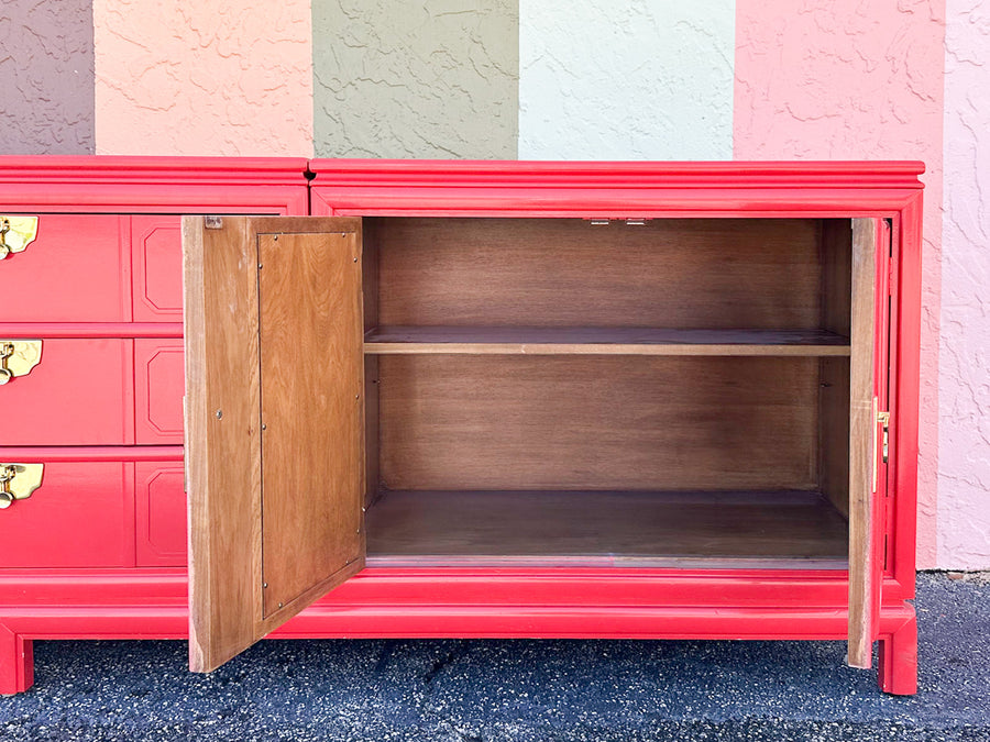Extra Long Coral Fretwork Credenza