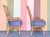 Pair of High Back Rattan Chairs