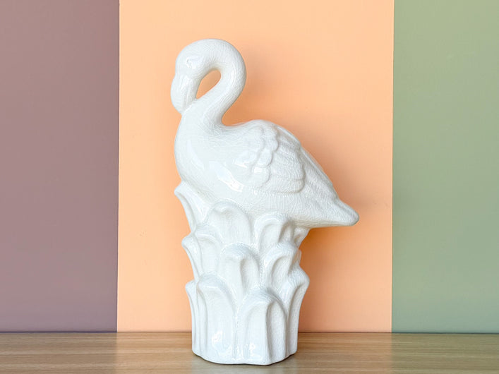 Old Florida Ceramic Crackle Flamingo