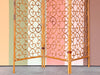 Whimsical Rattan Folding Screen