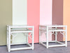 Pair of Ficks Reed Rattan Side Tables