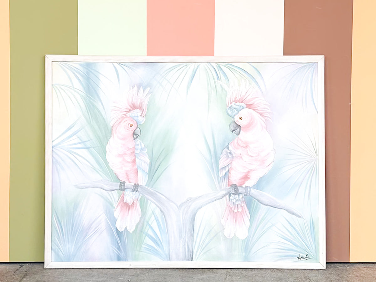 Pair of Pink Cockatoos Original Art