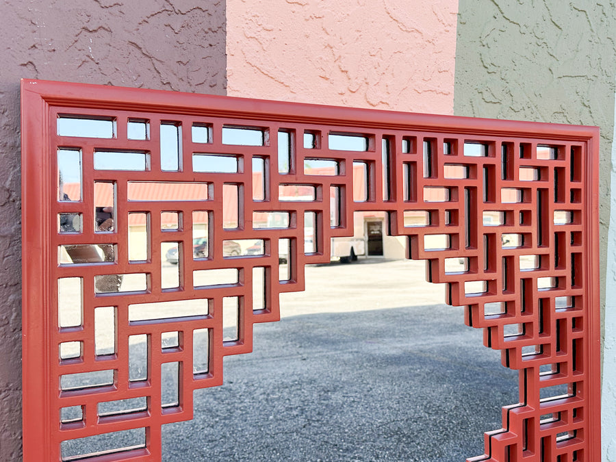 Large Fab Coral Fretwork Mirror