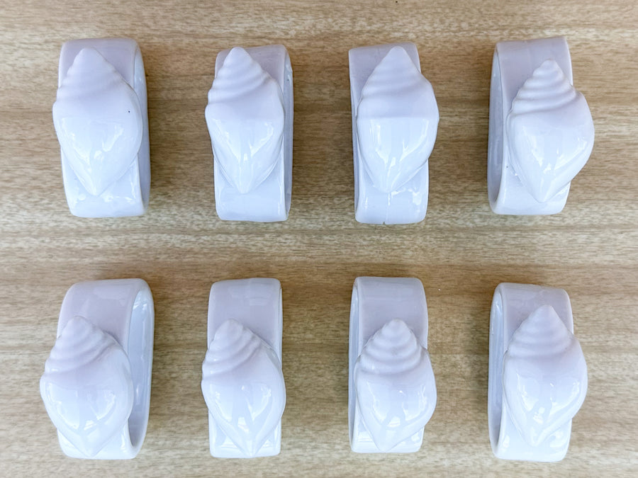 Set of Eight Conch Shell Napkin Rings