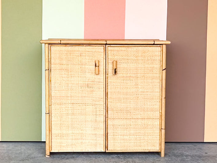 Coastal Chic Rattan Wrapped Server