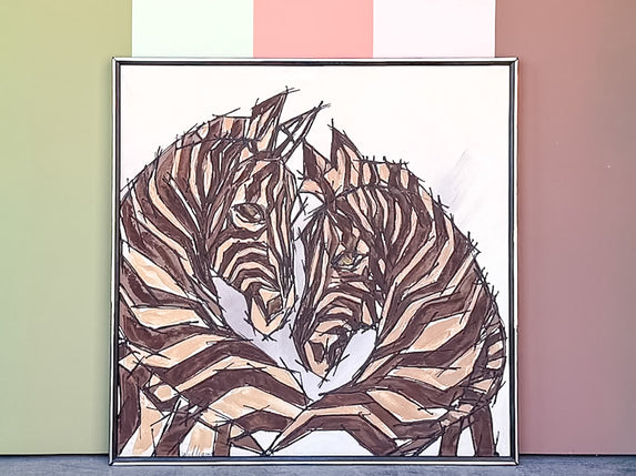 Safari Chic Zebra Art Signed Williams