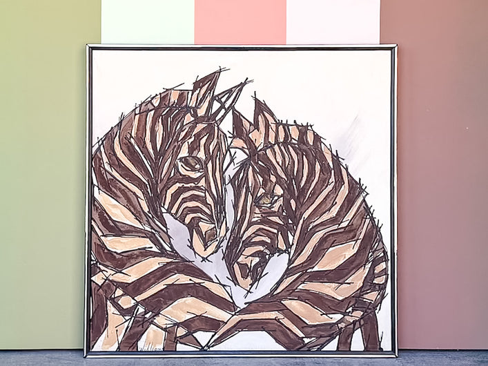 Safari Chic Zebra Art Signed Williams