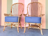 Pair of High Back Rattan Chairs