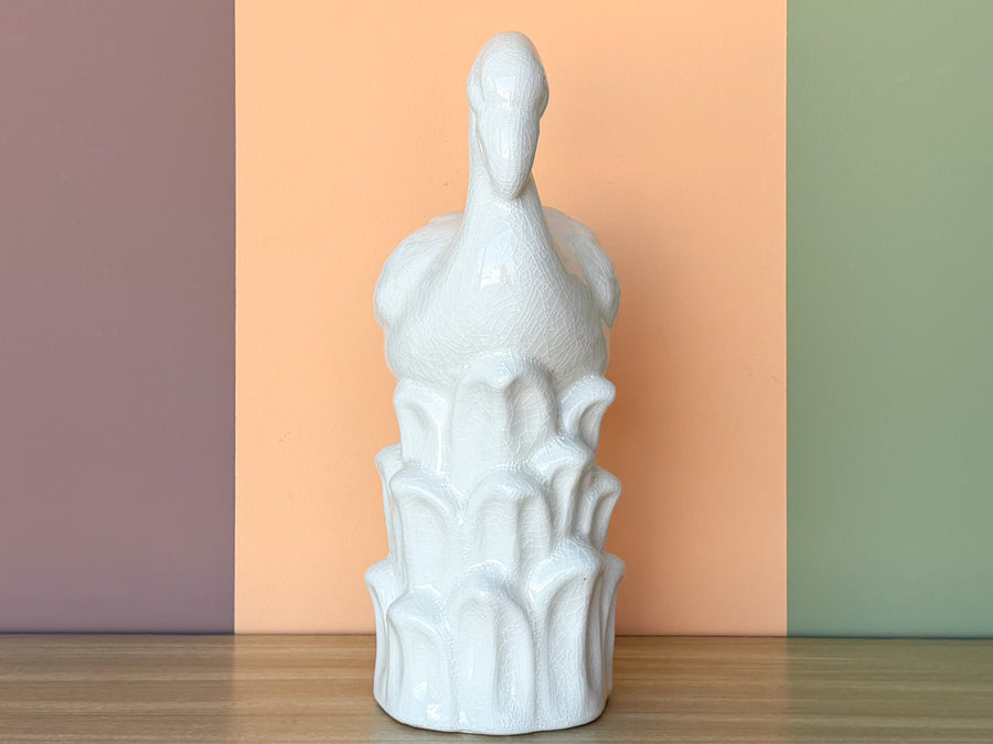 Old Florida Ceramic Crackle Flamingo