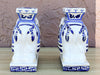 Pair of Petite Blue and White Elephants