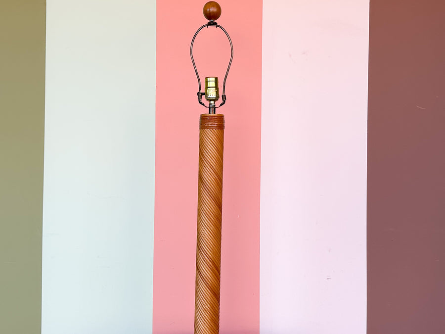 Old Florida Rattan Table Lamp