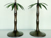 Pair of Tole Palm Tree Lamps