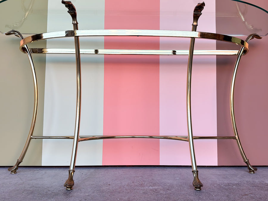 Regency Style Brass Demilune