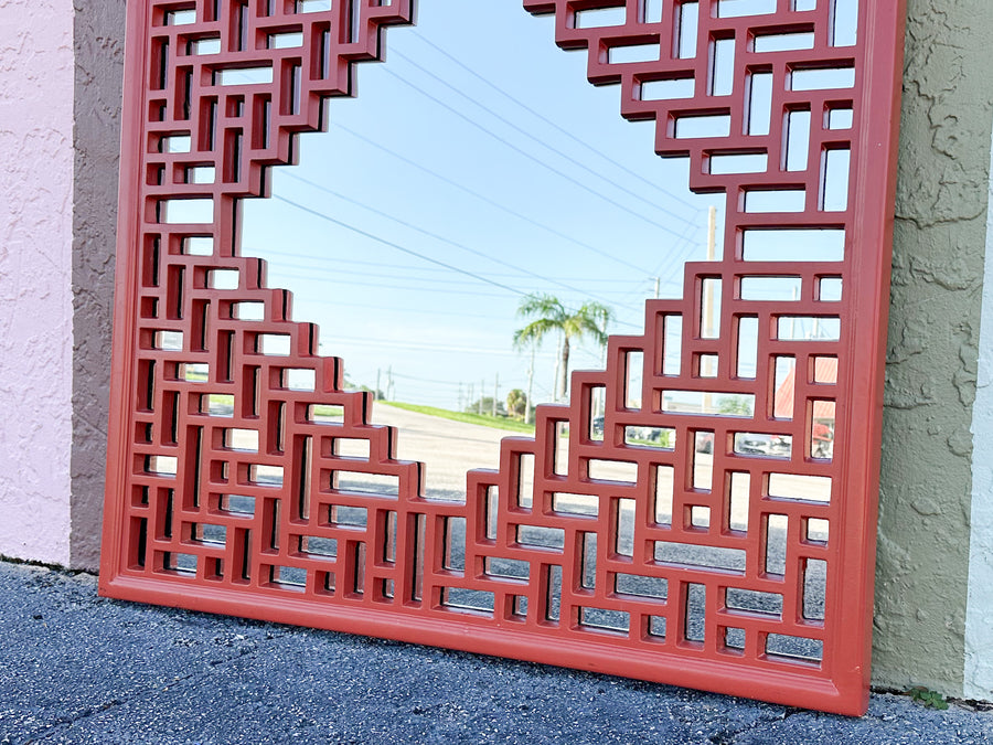 Large Fab Coral Fretwork Mirror