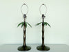 Pair of Tole Palm Tree Lamps