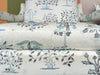 Pair of Pretty Blue and White Parsons Style Upholstered Chairs