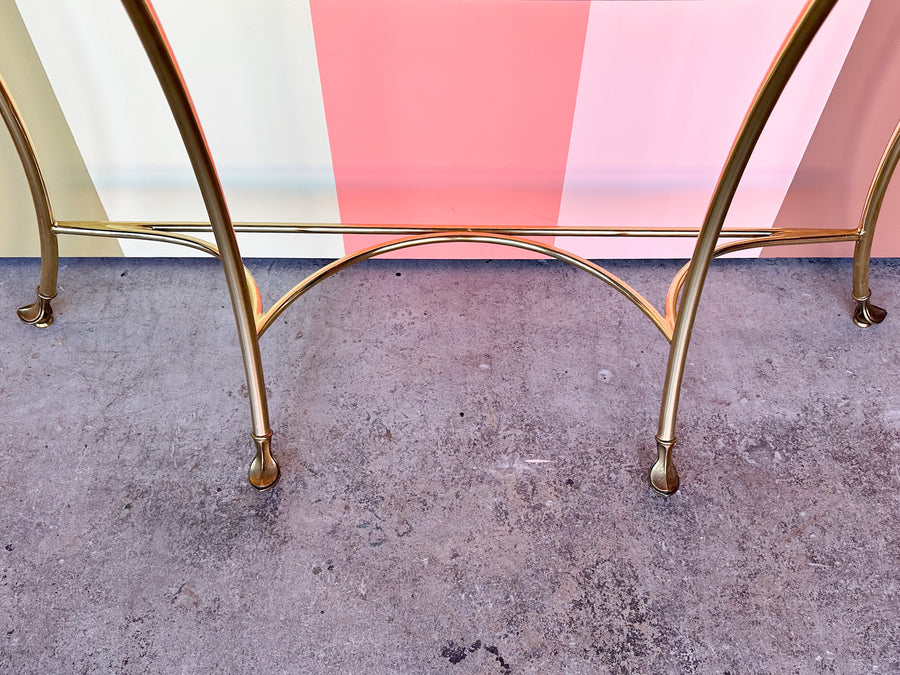 Regency Style Brass Demilune