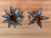 Pair of Palm Tree Candle Holders