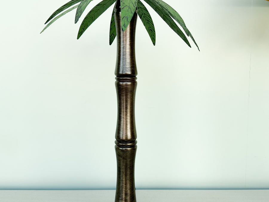 Pair of Tole Palm Tree Lamps