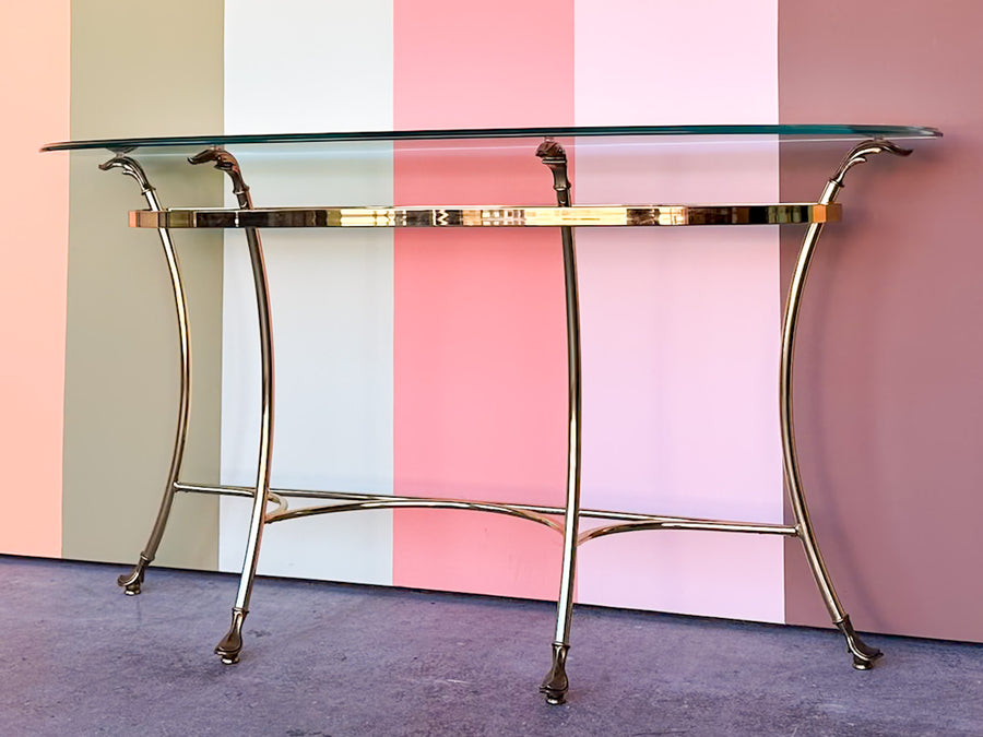 Regency Style Brass Demilune