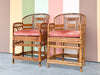 Pair of Tortoise Shell Rattan Brighton Style Chairs