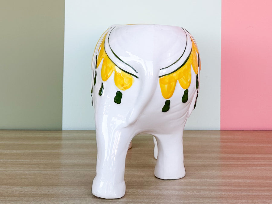 Ceramic Elephant Tassel Cachepot