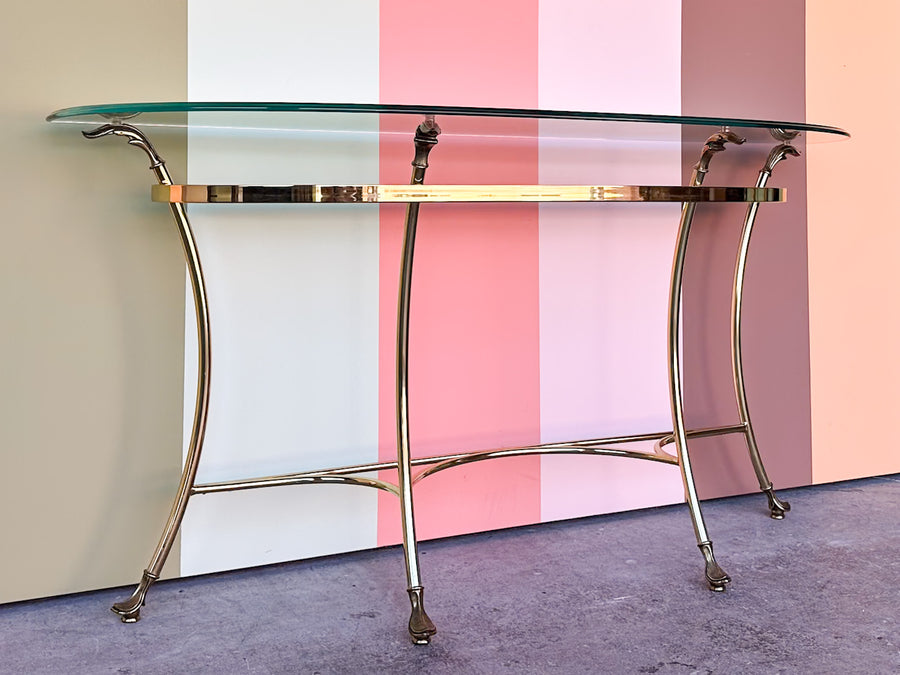 Regency Style Brass Demilune