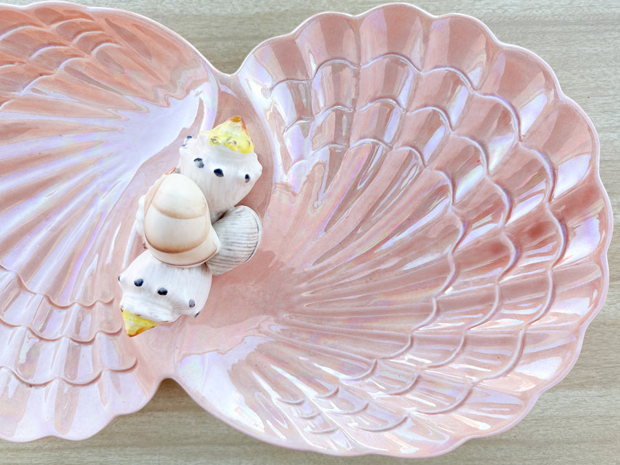 Iridescent Pink Shell Serving Dish