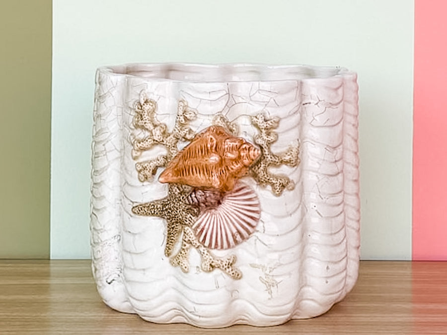 Fitz and Floyd Shell Cachepot