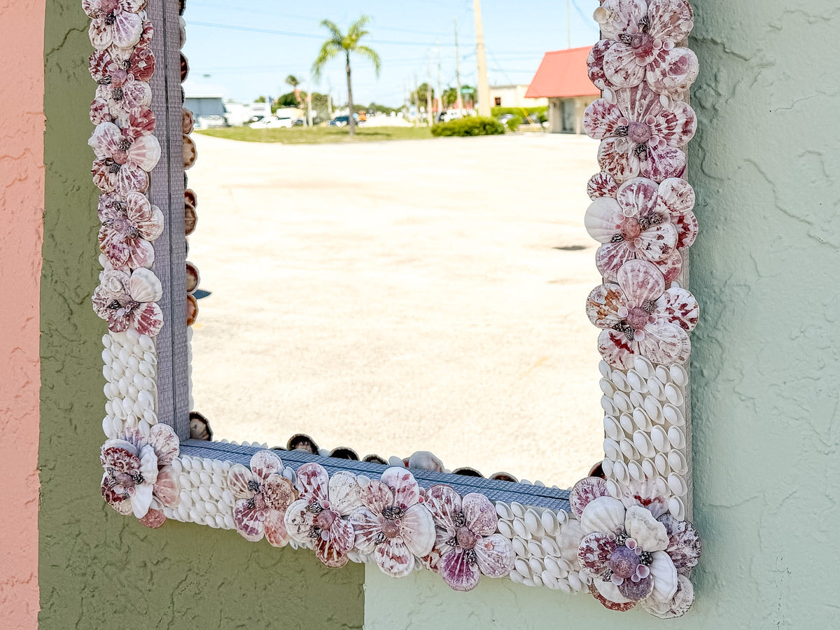 Lavender Love Shell Chic Mirror