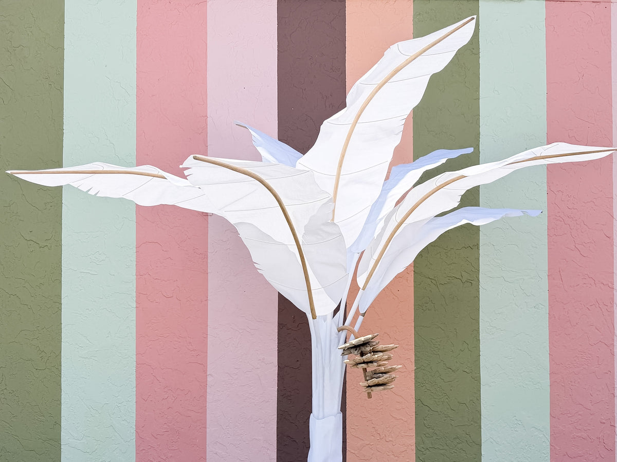 Nine Foot Canvas Banana Palm Tree