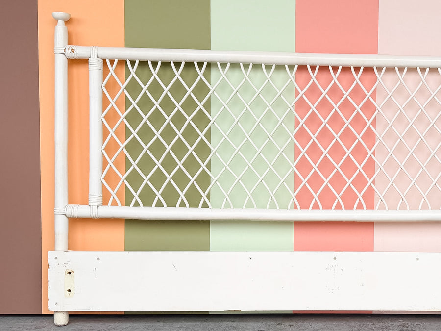 Lattice Love Rattan King Headboard