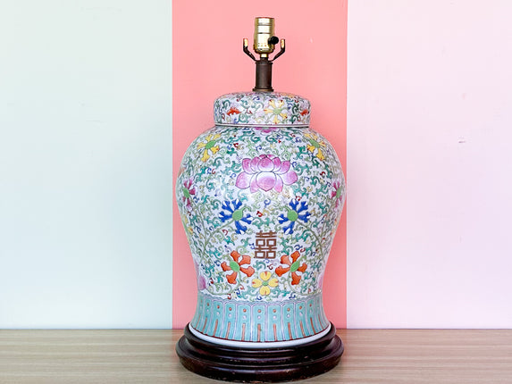 Colorful Chinoiserie Lamp