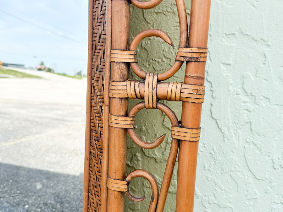 Large Island Whimsy Rattan Mirror