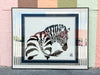Wild Mirrored Zebra Art
