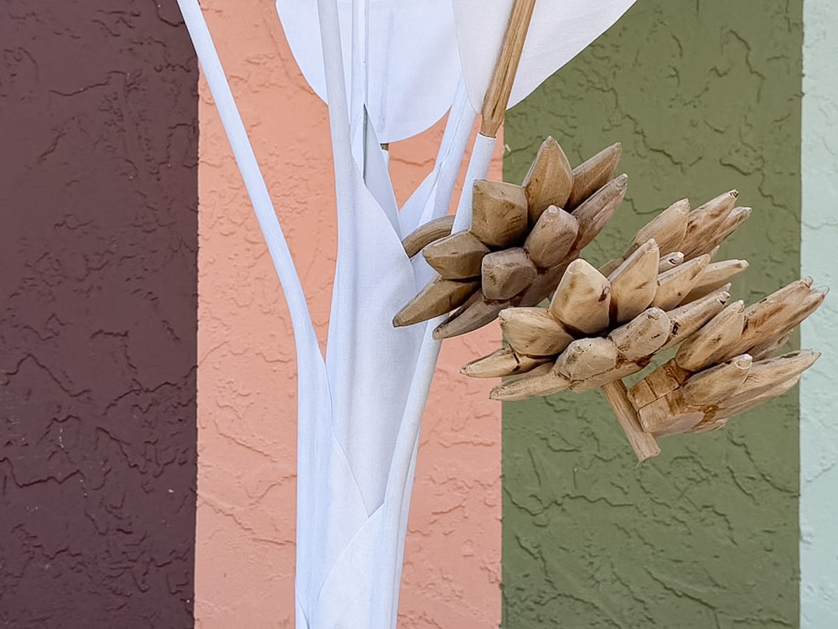 Eight Foot Canvas Banana Palm Tree