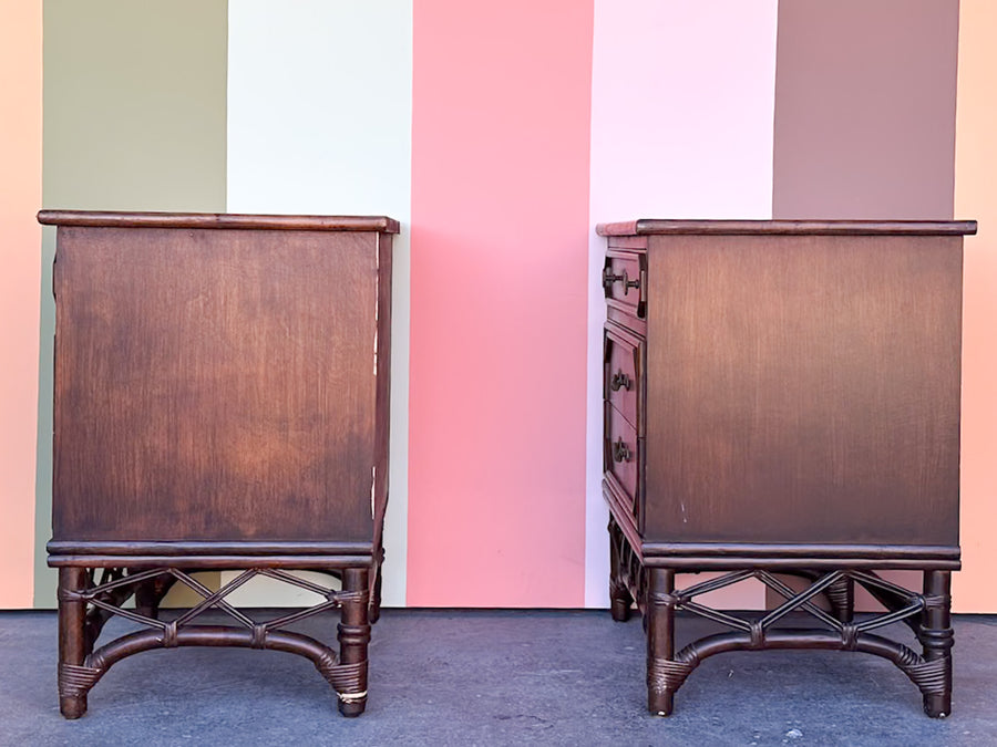Pair of Handsome Ficks Reed Nightstands